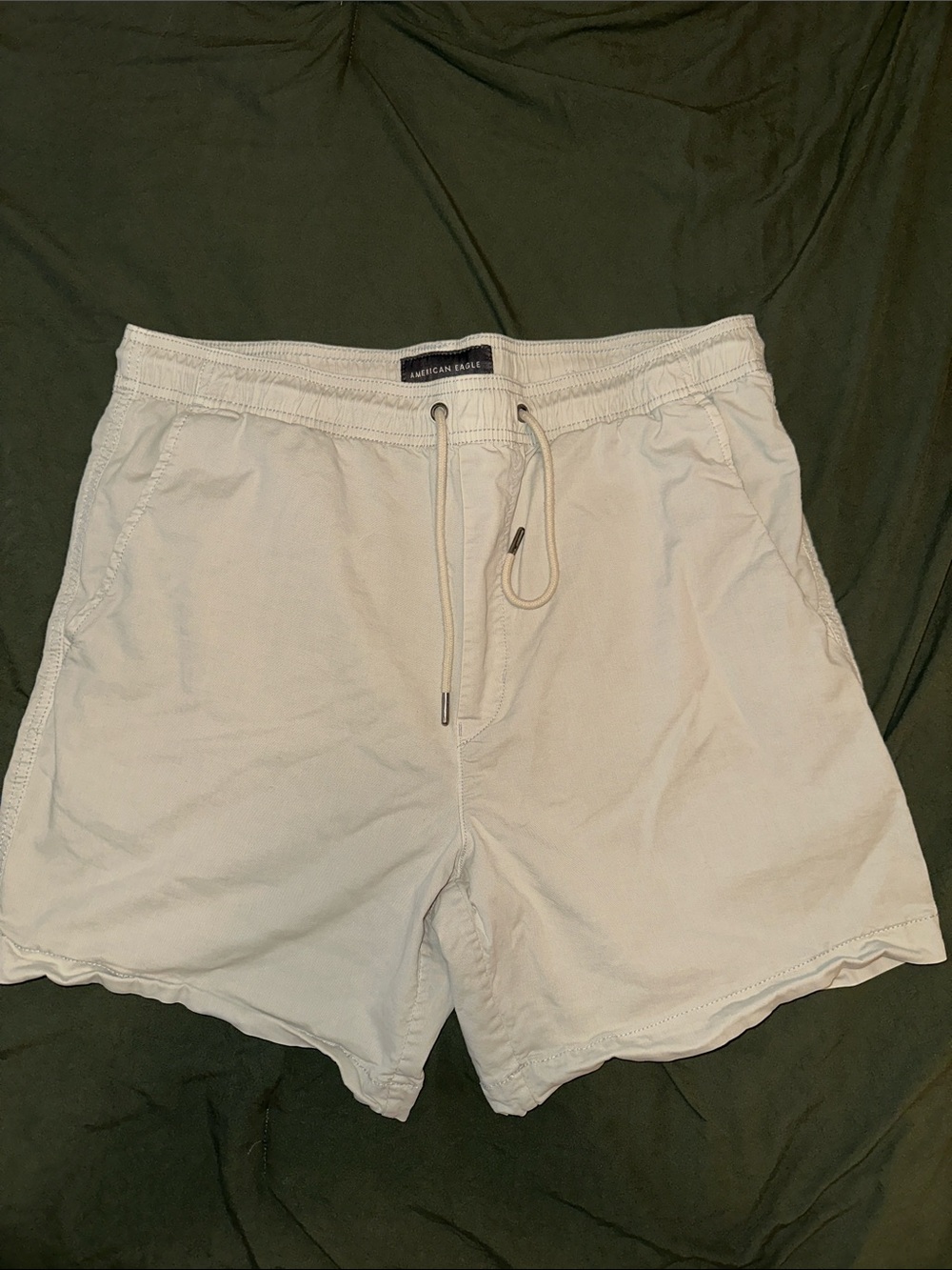 American Eagle Light Beige Flex Waist Shorts